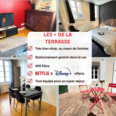 La Terrasse - Parking Gratuit - Fibre - Rdc - Centre Ville Saintes Exterior foto